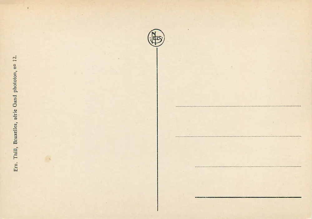 Gand - Stadthaus und Flämischer Theater — Ern. Thull, Serie Brüssel, Nr. 12 - Rückseite