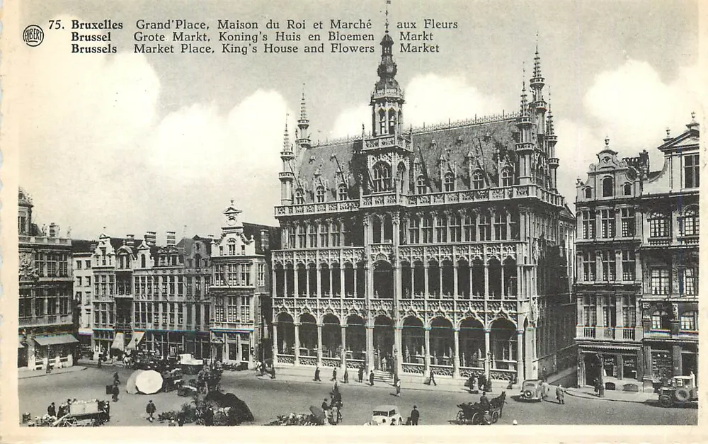 Brüssel, Grand'Place, Maison du Roi und Blumengeschäft — ABELER, n°75 - Vorderseite