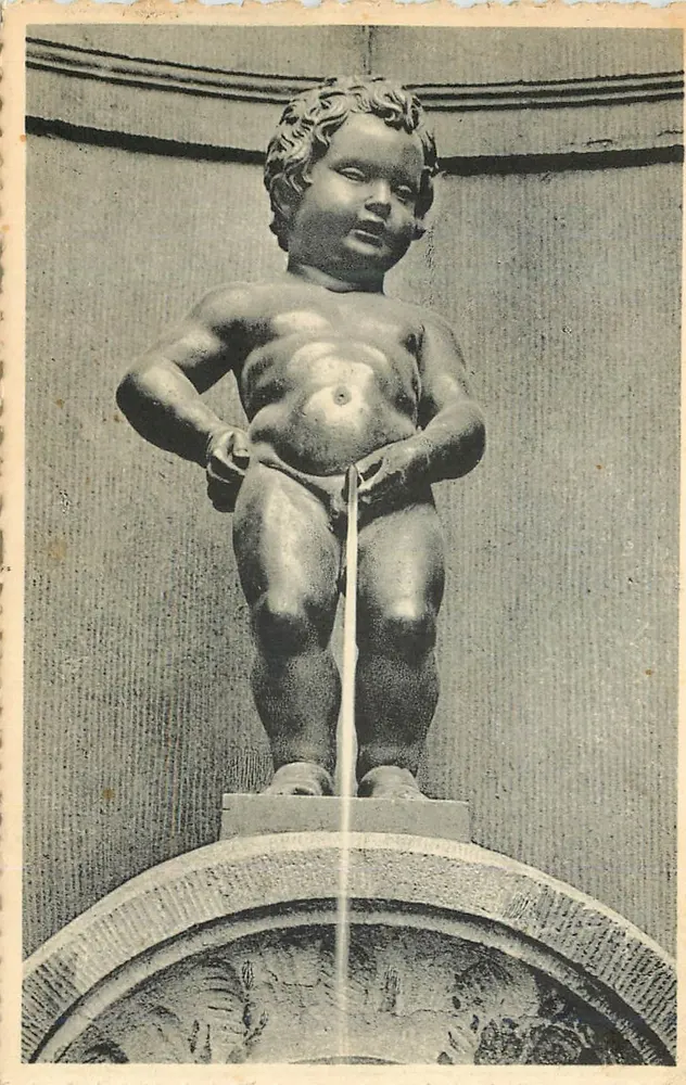 ब्रुसेल्स के पिसर की स्टैच्यू — प्रकाशक A. Durr et Fils, ब्रुसेल्स - आगे