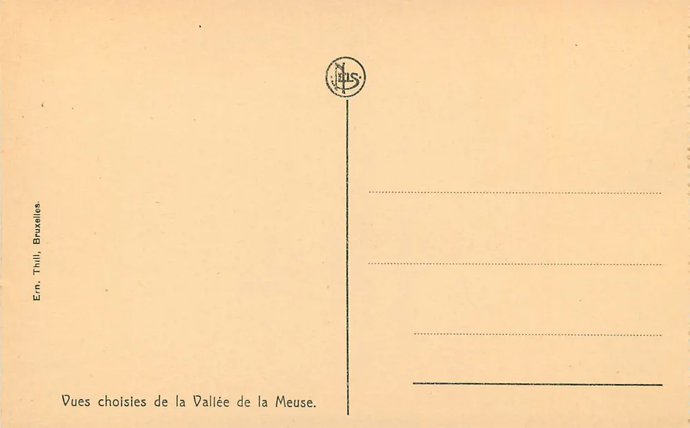 Profondeville — vista panorâmica sobre a Meuse — Ern. Thill, Bruxelas - Verso