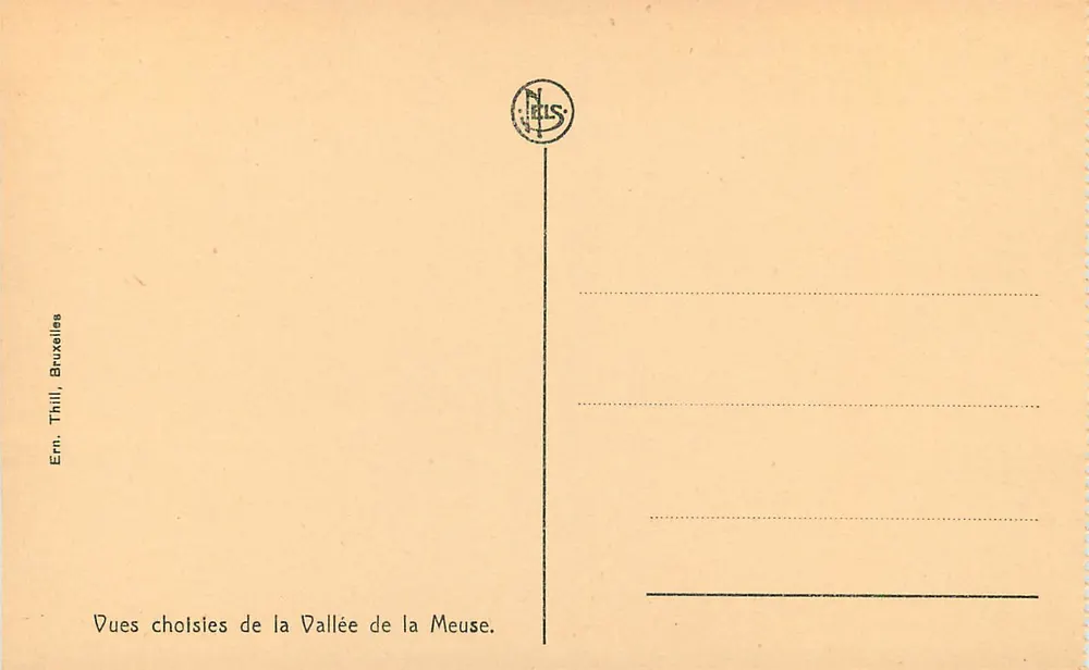 Ruinen von Poilvache — Aufnahme von der Süd-Turm in Richtung Anhée — Houx - Rückseite