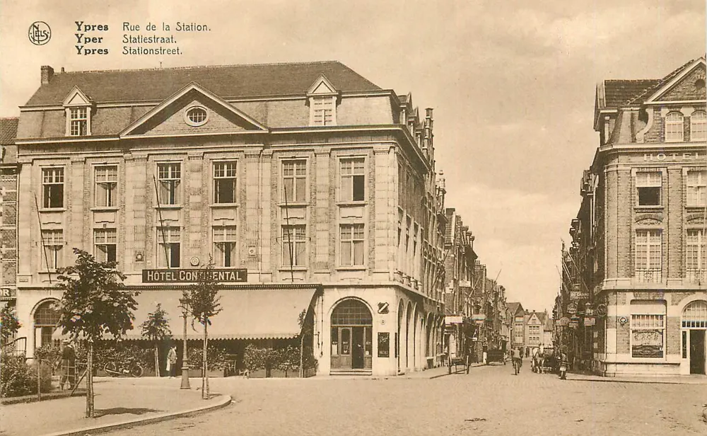 Hotel Continental — Rue de la Station — Editor N. Thill, Bruxelas - Frente