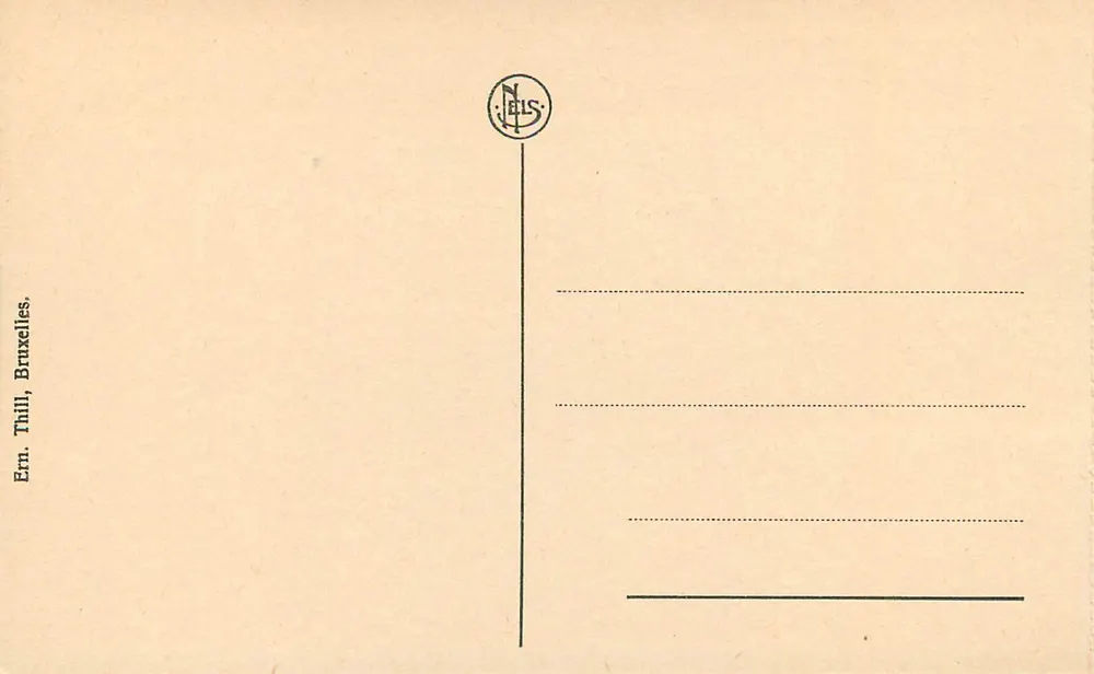 Hotel Continental — Rue de la Station — Editor N. Thill, Bruxelas - Verso