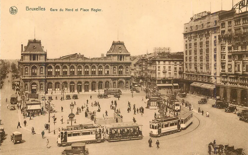 Brüssel Bahnhof Nord und Place Rogler — Verlag N.ELS - Vorderseite