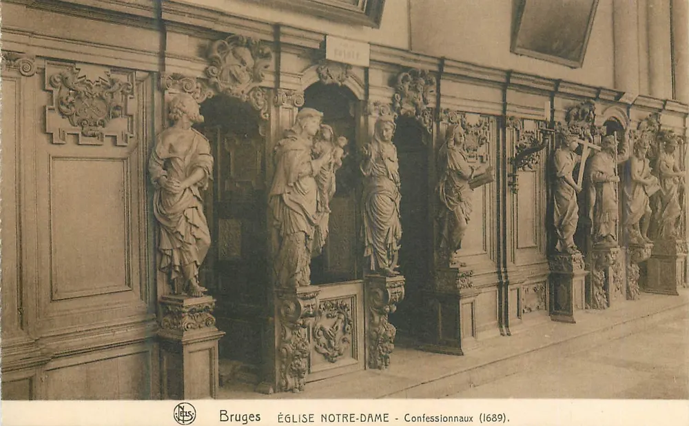 Bruges - Igreja de Nossa Senhora - Confessionais (1689) - Frente