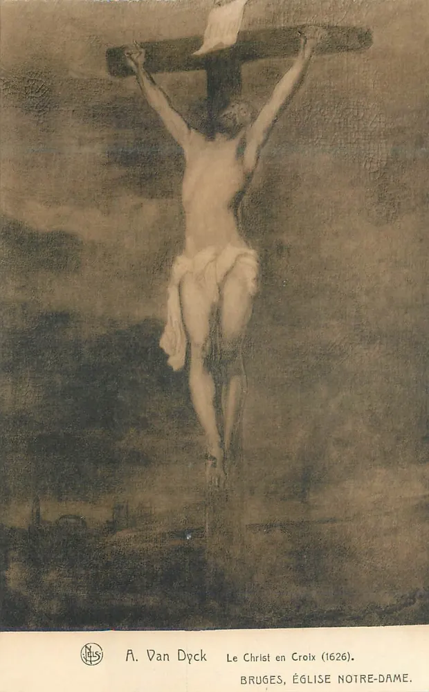 Christus am Kreuz — Werk zugeschrieben A. Van Dyck (1626) — Verlag Ern. Thill, Brüssel - Vorderseite