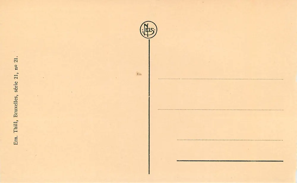 Malines — Stadthaus und ehemaliger Leinenmarkt — Ern. Thill, Serie 21, Brüssel - Rückseite