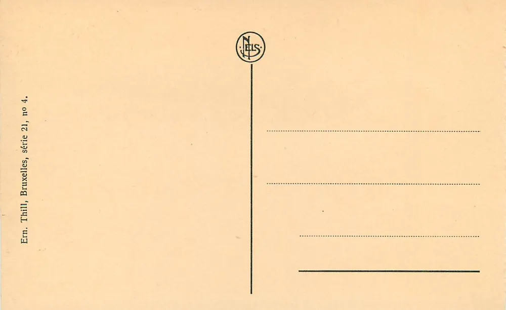 Malines - Mechelen — Ehemaliger Zufluchtsort des Abtes von St. Trond — Verlag Nels, Serie 21, Nr. 4 - Rückseite