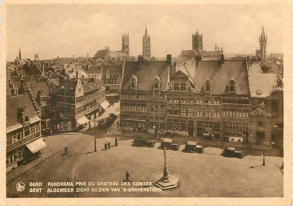 गैंड — काउंट के किले से लिया गया पैनोरमा — 's-Gravensteen से देखा गया - आगे