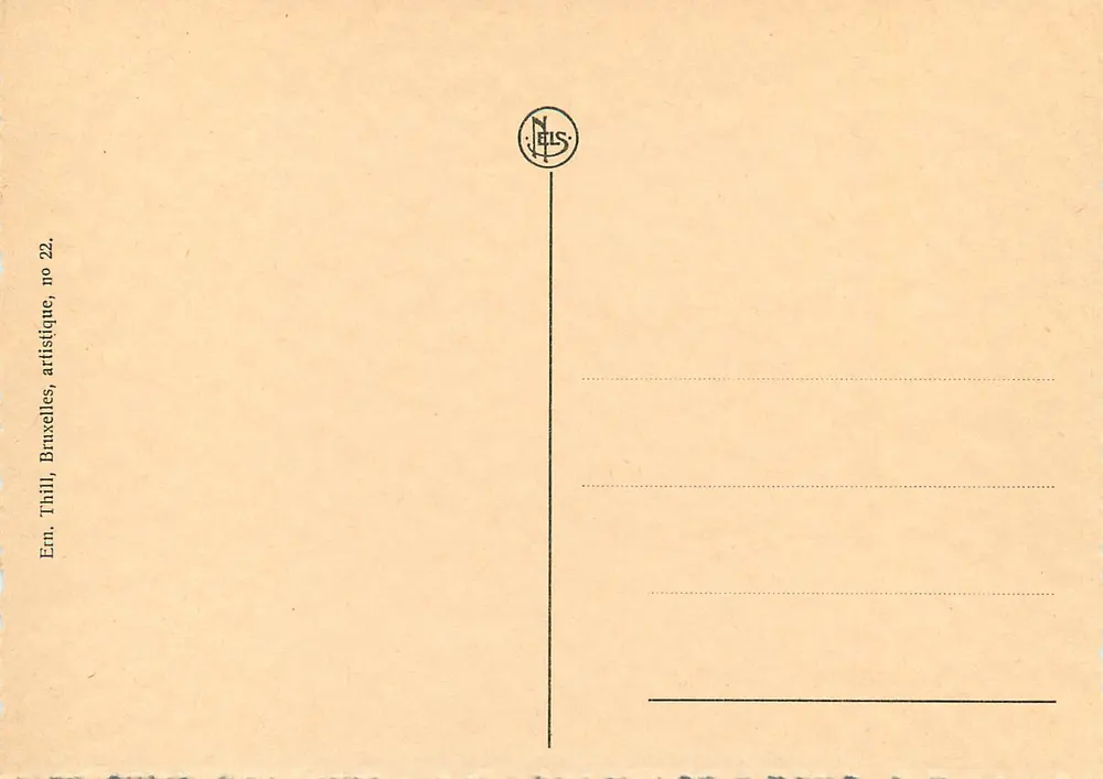 Gand - Denkmälchen für die Brüder Hubert und Jean van Eyck — Verlag Enn. Thill, Brüssel, Nr. 22 - Rückseite