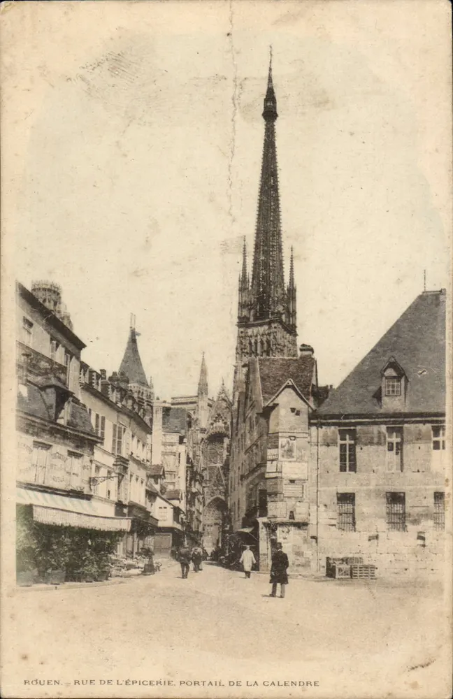 Rouen - Rue de l'Épicerie, Portail de la Calendre - Vorderseite