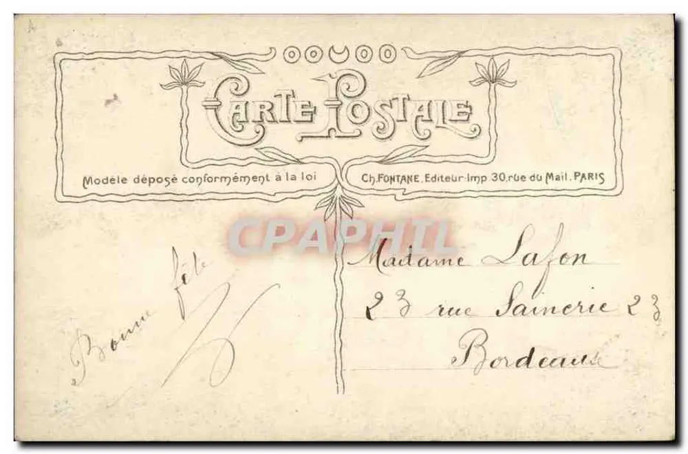 Junge Frau in grünem Kleid — Croissy-sur-Seine — Verleger Croissy, Nr. 1005 - Rückseite