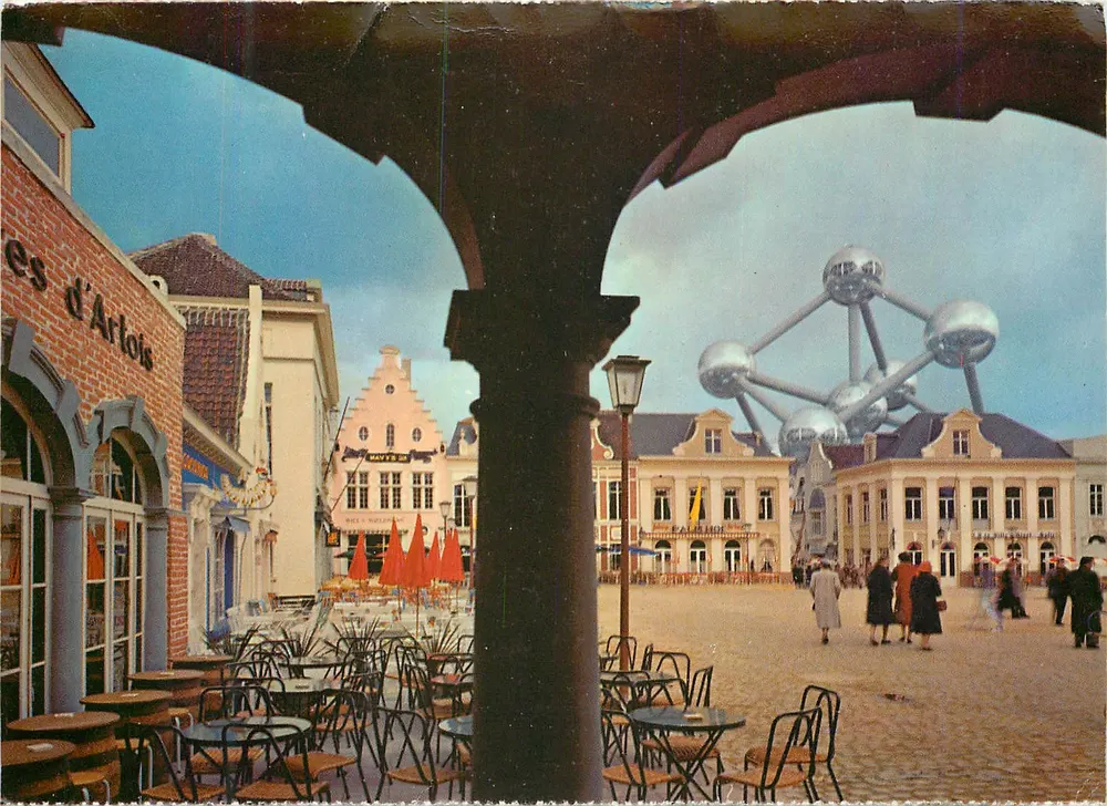Place du Grand'Place — Ansicht des Atomiums — Exklusive Ausgabe Expo 58 - Vorderseite