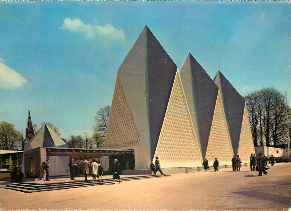 Pavillon Großbritanniens — Weltausstellung Brüssel 1958 — Ausgabe Egicarte n°15 - Vorderseite