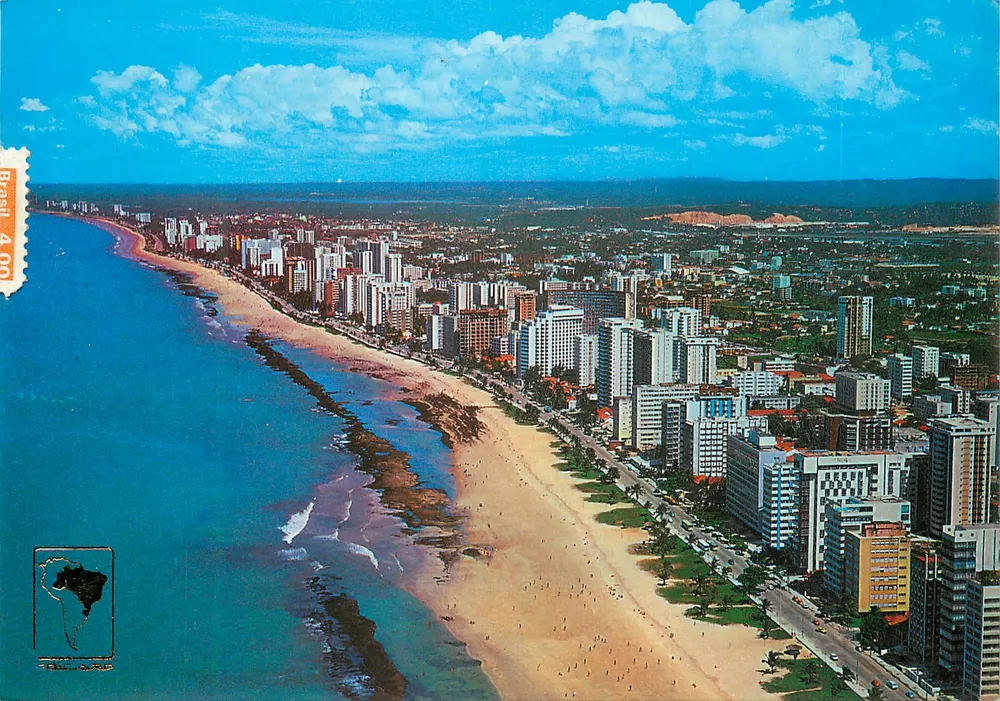 Recife - Pernambuco — luchtperspectief van de strand en stad — uitgever Aerial View-Boa Viagem - Voorkant
