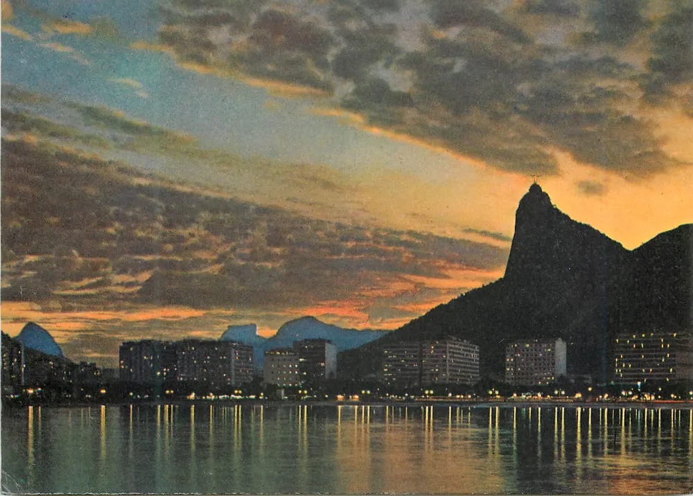 Rio de Janeiro — Dämmerung über die Bucht von Botafogo — Imprensa Gráfica Brasileira - Vorderseite