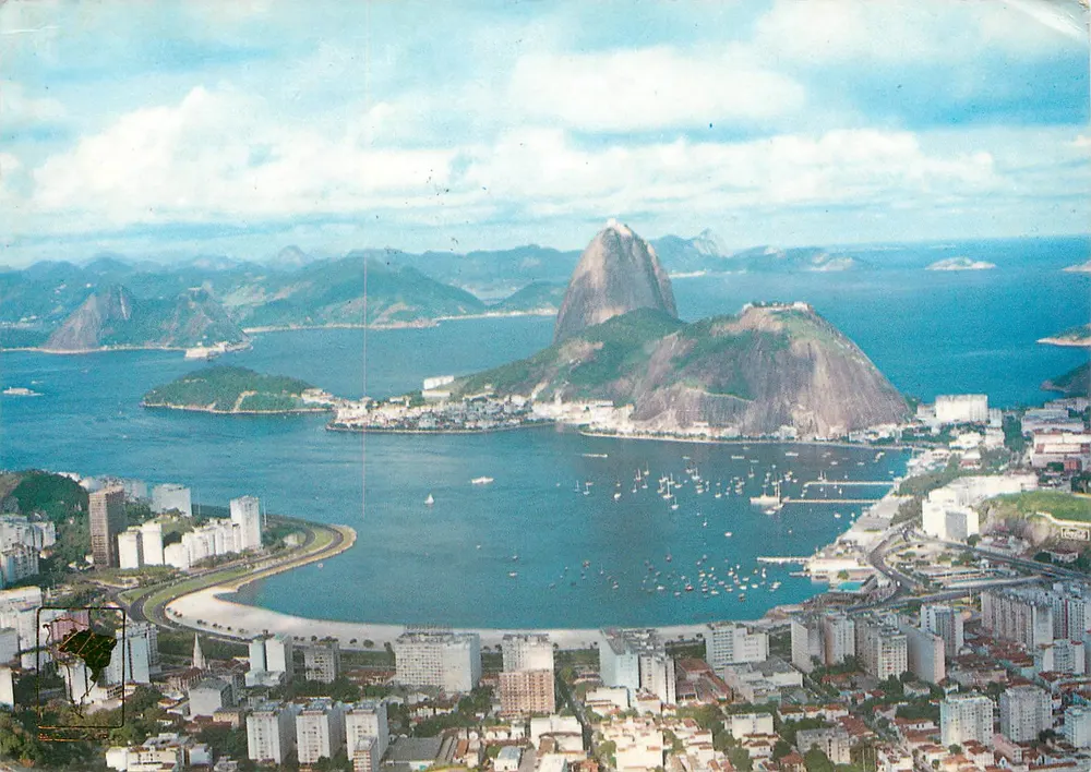 Rio de Janeiro — Luftbild von Botafogo mit dem Zuckerhut — Edicard, Nr. 350-14 - Vorderseite