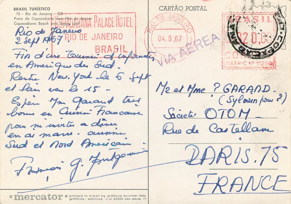 Copacabana Beach — Rio de Janeiro — Éditeur Mercator, n°15 - Rückseite