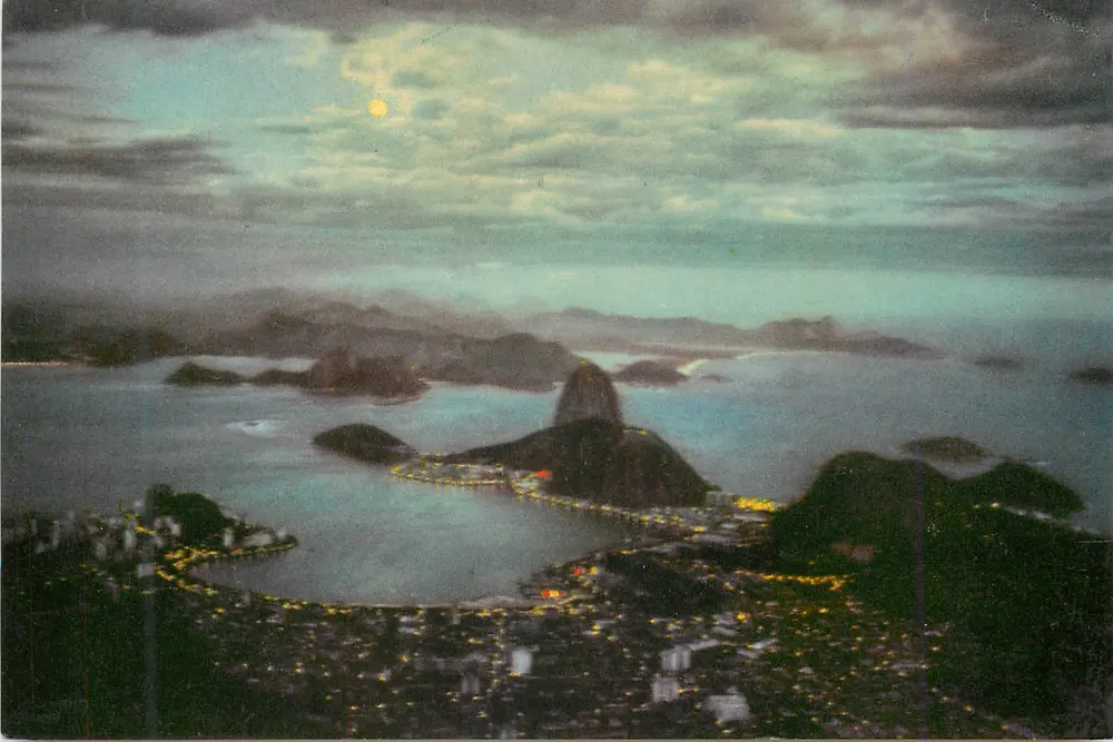Rio de Janeiro — Vista noturna sob a lua — Foto R. Landau, n°28 - Frente