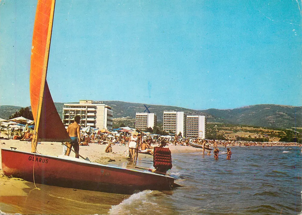Praia de Slantschev Briag — vista do hotel ORECH — editor não visível - Frente