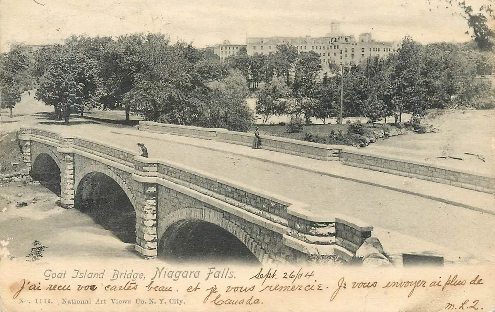 Goat Island Bridge, Niagara Falls — National Art Views Co. N.Y. City, n° 1116 - Frente
