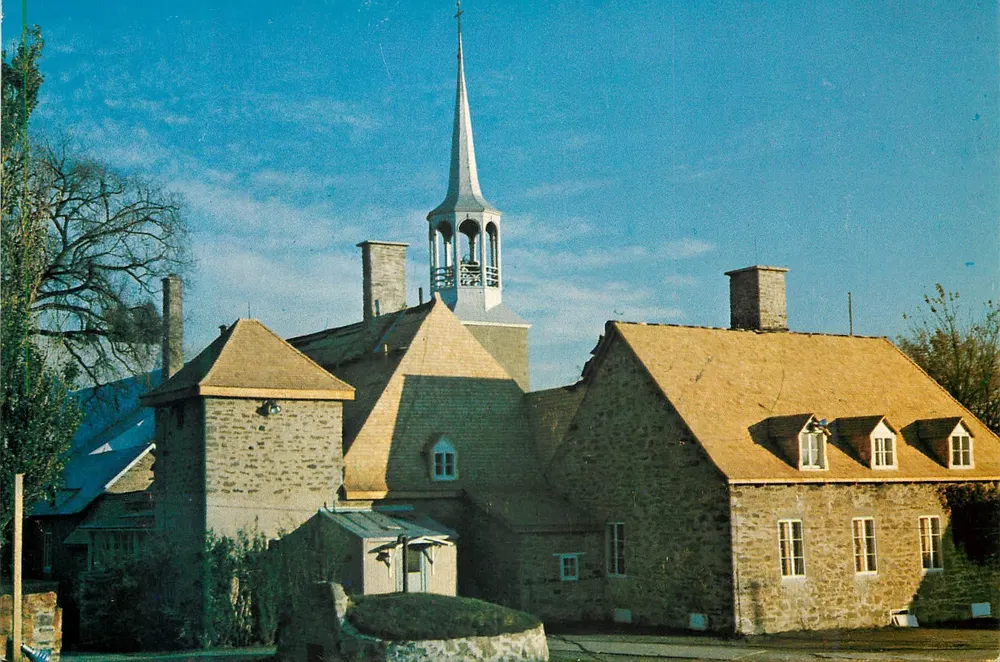 Irokesen-Mission St-François-Xavier — Reliquien der Seligen Kateri Tekakwitha (1667) — Lithografie von Ateliers des Sounds (Montréal, Kanada) - Vorderseite
