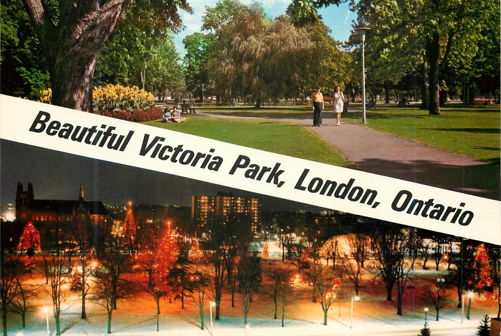Victoria Park, London, Ontario — Tag- und Nachtansicht — Pub. by Victor Aziz Photography, 77372-0 - Vorderseite