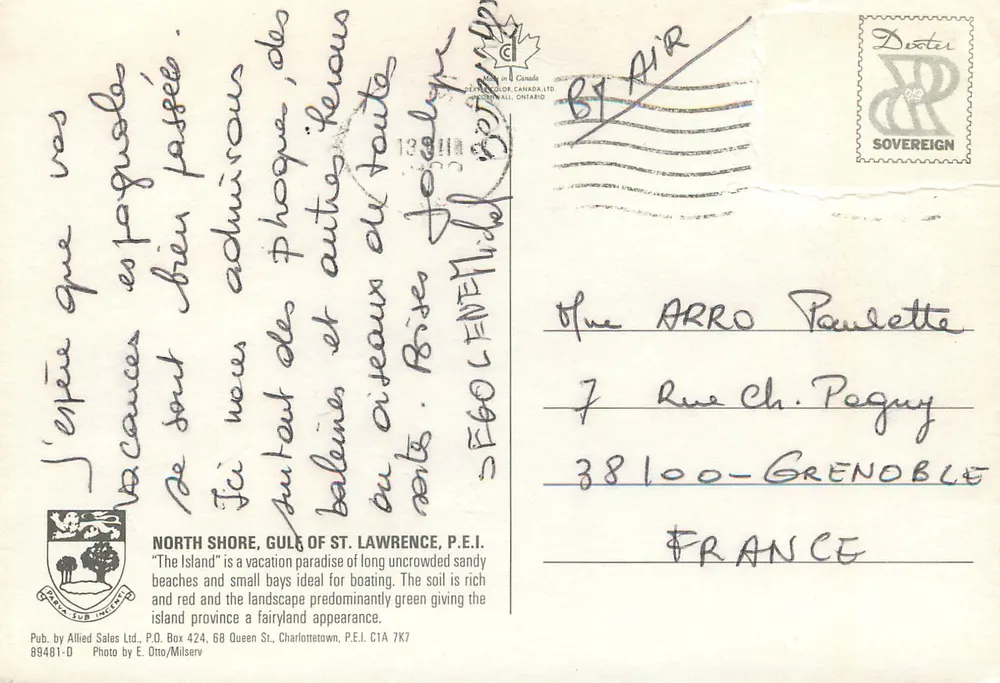 North Shore Beach, Prince Edward Island, Canadá — Allied Sales Ltd. n° 89481-D - Verso