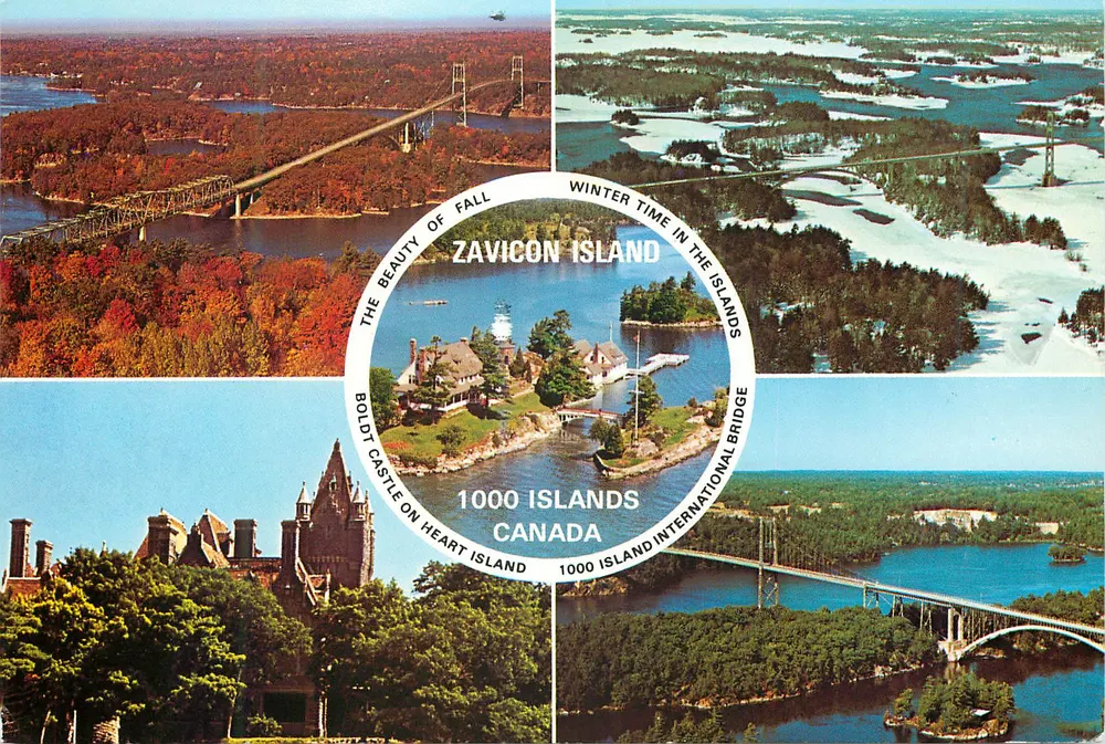 1000 Ilhas — Zavicon Island — Ponte internacional Boldt — Castelo em Heart Island — Editor Emsales - Frente