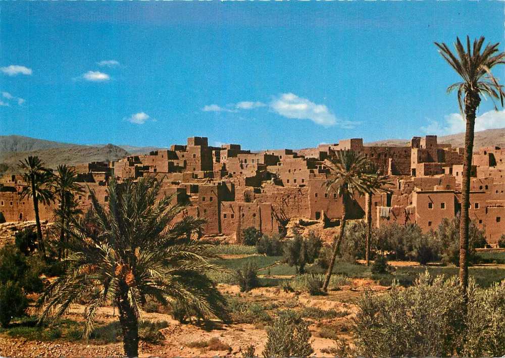 Tinerhir — As Kasbahs no rio Todra — Ektachrome e Edição Bertrand - Frente