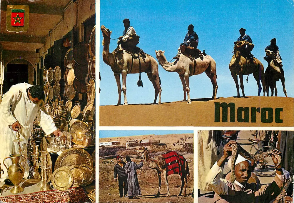Mercado e caravanas de dromedários no Marrocos — Komaroc SA, n° 78 - Frente