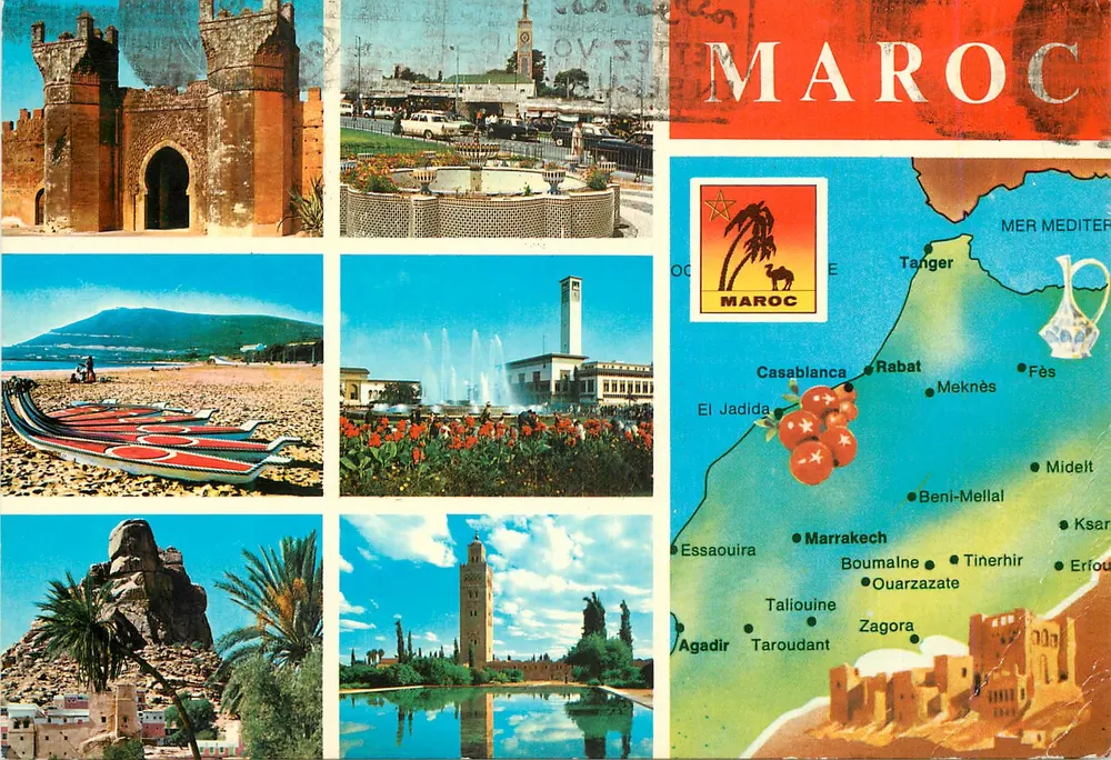 Marrocos — Carta postal turística — Edições TACOLOR, n° 512 - Frente