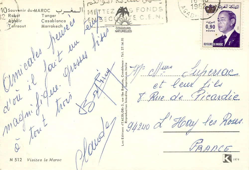 Marrocos — Carta postal turística — Edições TACOLOR, n° 512 - Verso