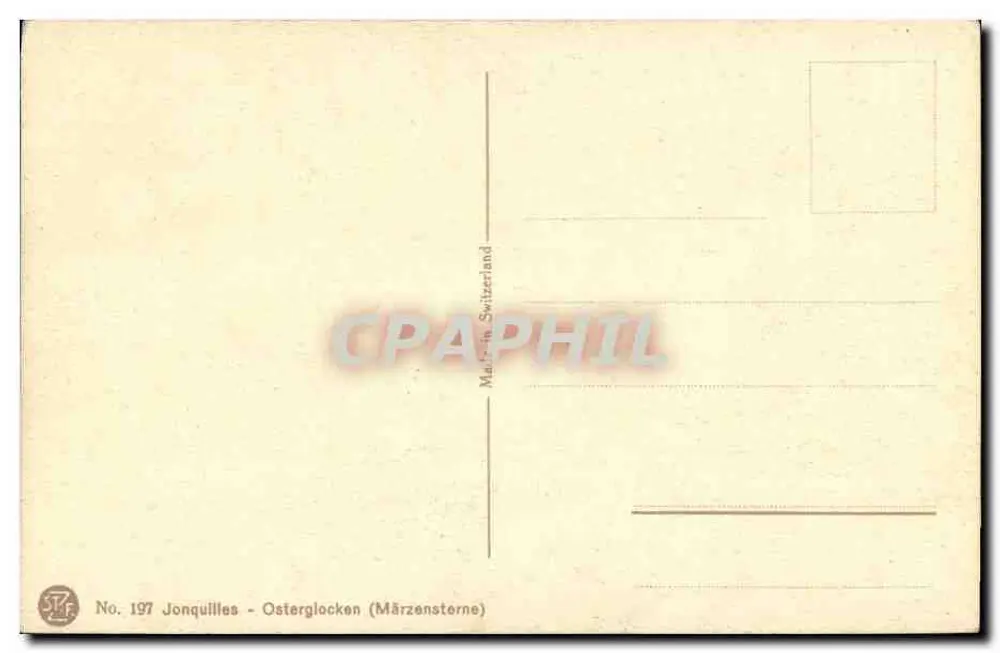Schmucklilien - Osterklingeln (Märzensterne) — Serie n°197 — Verlag STF - Rückseite