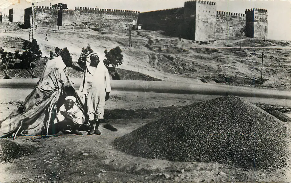 Kasba-Tadla — Graanhandelaren en Casbah — Uitgave La Cigogne, n°1378 - Voorkant