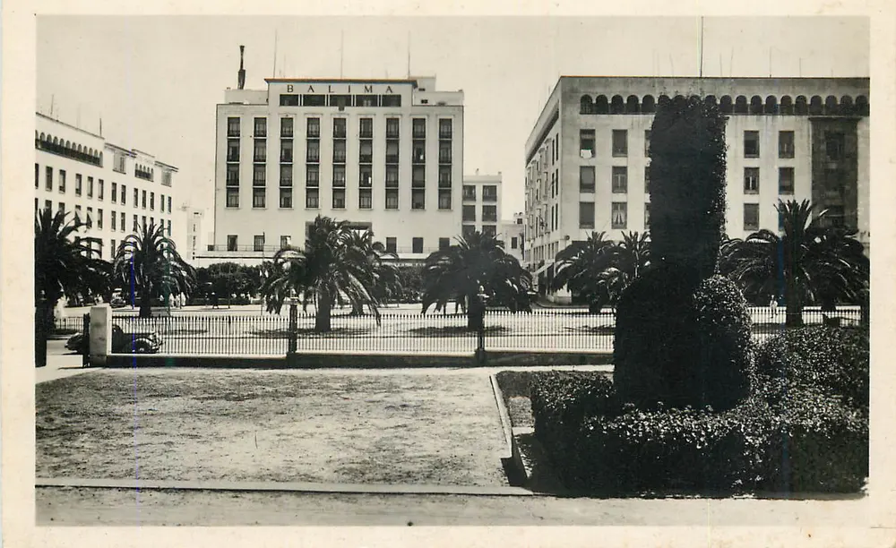 Rabat — Ansicht aus den Gärten des Justizpalastes — Édition La Cigogne - Vorderseite