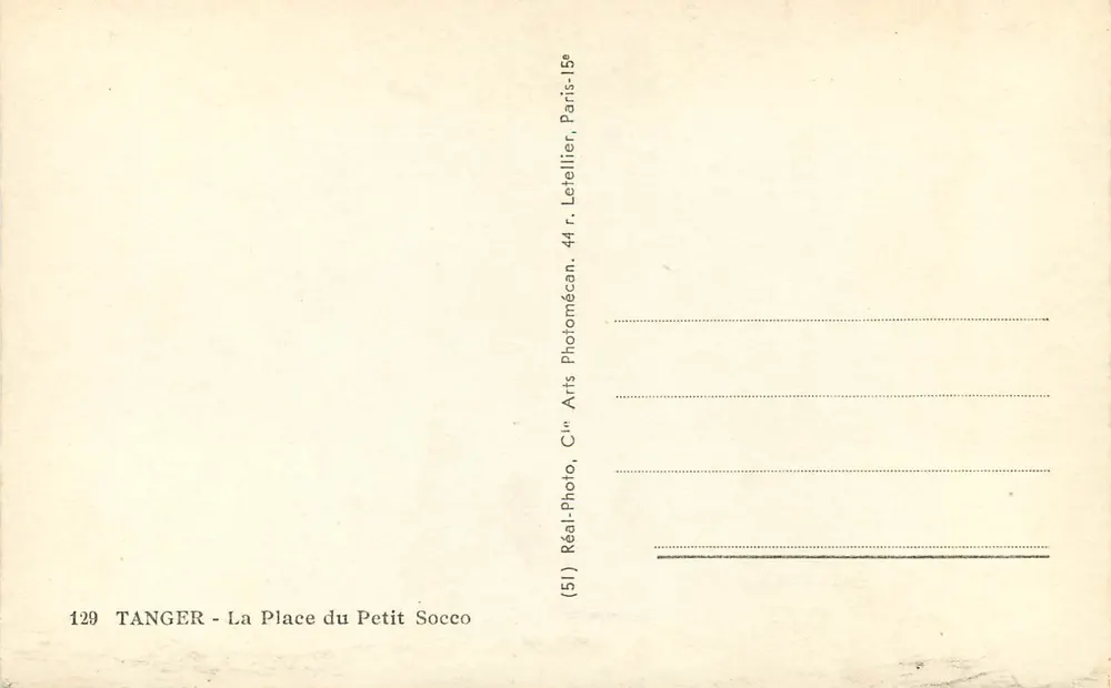 Tanger - La Piazza del Piccolo Socco — Grand Café Central e Hotel Fuentes — editore Cap - Verso
