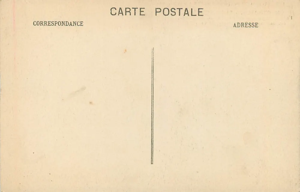 Saint-Pierre — Façade principale de l'église du village, six ans après la catastrophe de 1902 — Coll. A. BENOIT-JEANNETTE - Verso