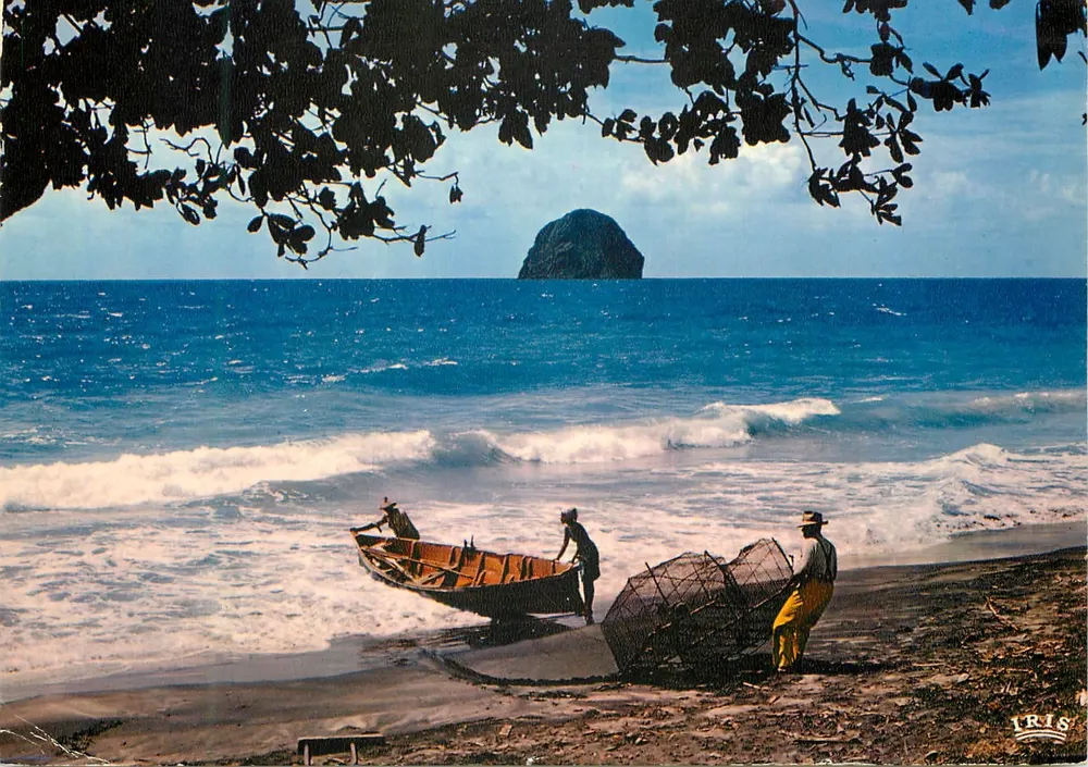 Kreeftenvangers bij het Diamant — Martinique — uitgever IRIS, n° 5283 - Voorkant