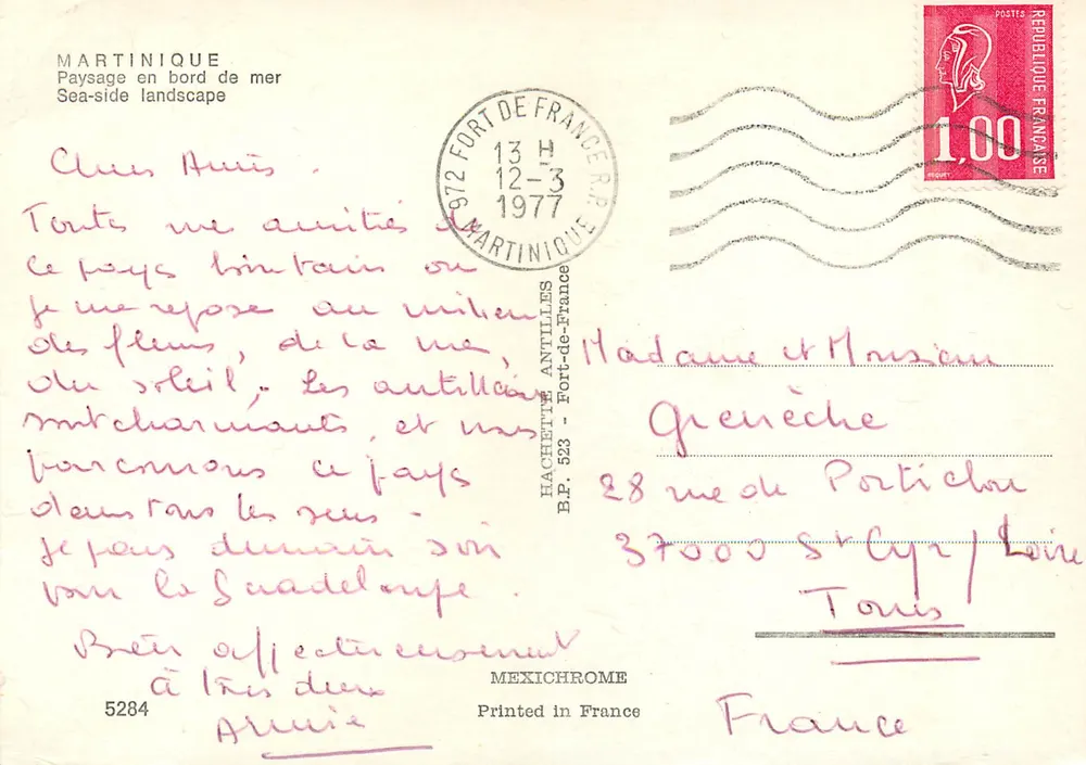 Paesaggio costiero — Martinique — editore IRIS, n° 5284 - Verso