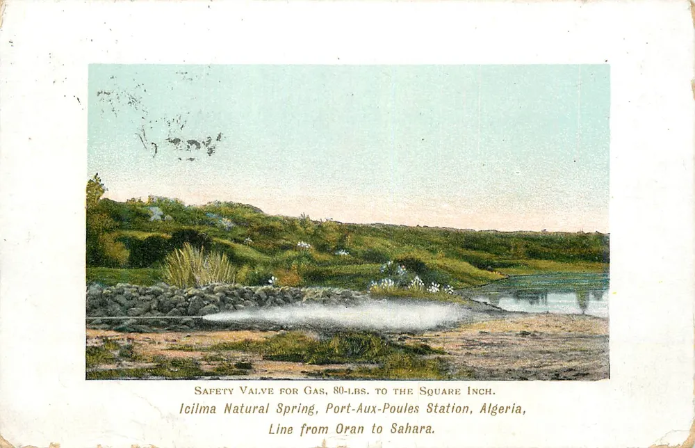 Natürliche Quelle von Icilima — Station Port-Aux-Poules, Algerien — Verlag Thomson & Blackwell - Vorderseite
