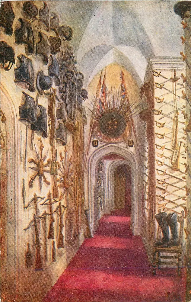 L'Armurerie — Warwick Castle — éditeur J. Salmon Ltd, série *844 - Recto