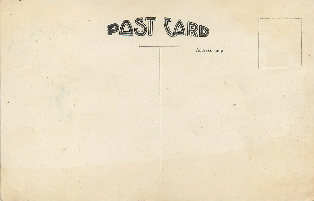 O Lago, Canon's Park, Edgware — vista de lago cercado por árvores com um pato — carta postal - Verso