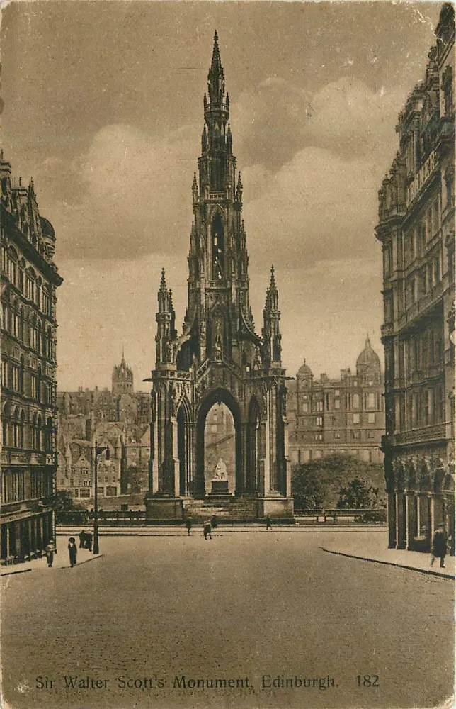सर वाल्टर स्कॉट के स्मारक - एडिनबर्ग - अज्ञात एडिटर, संख्या 182 - आगे