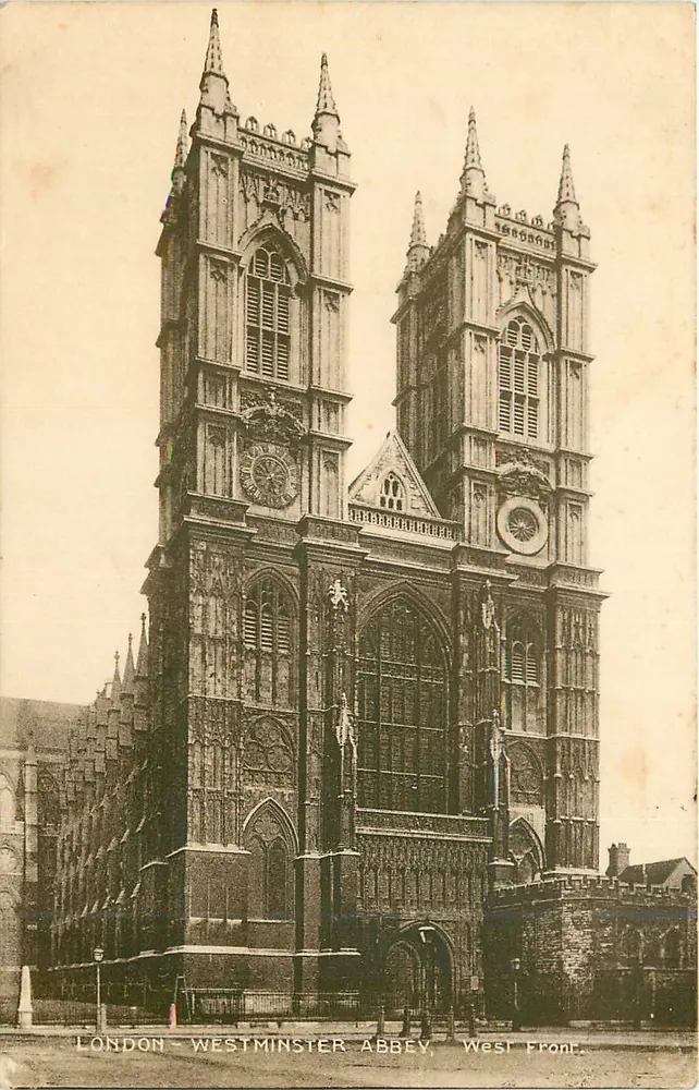 LONDRES - ABBEY DE WESTMINSTER — Frente Oeste — C. F. Castle's "Lesco Series", n°10 - Frente
