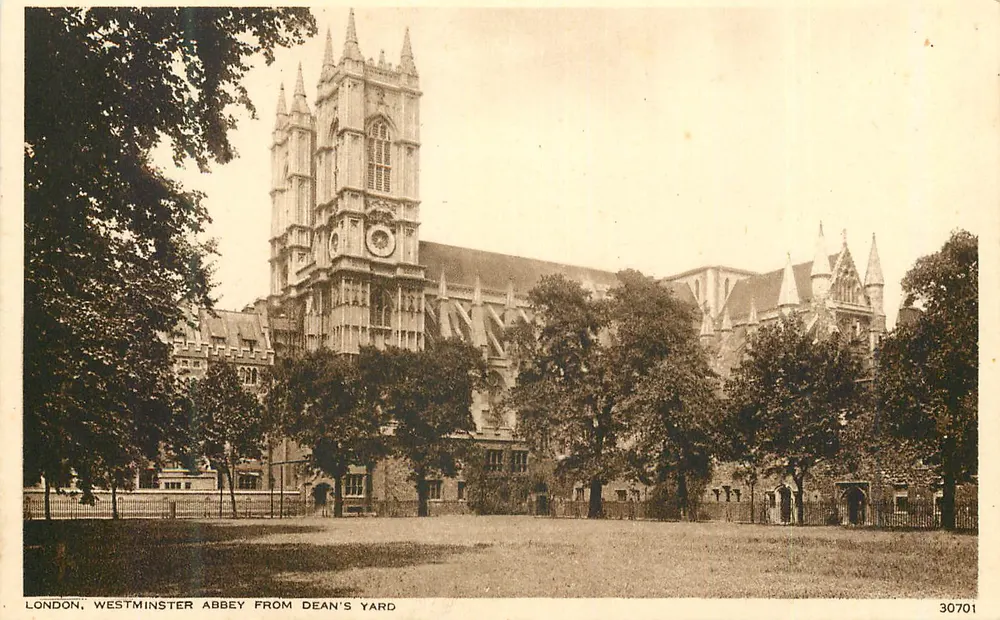LONDRES, ABBEY DE WESTMINSTER DO DEAN'S YARD — editor PHOTOCHROM CO. LTD. n° 30701 - Frente