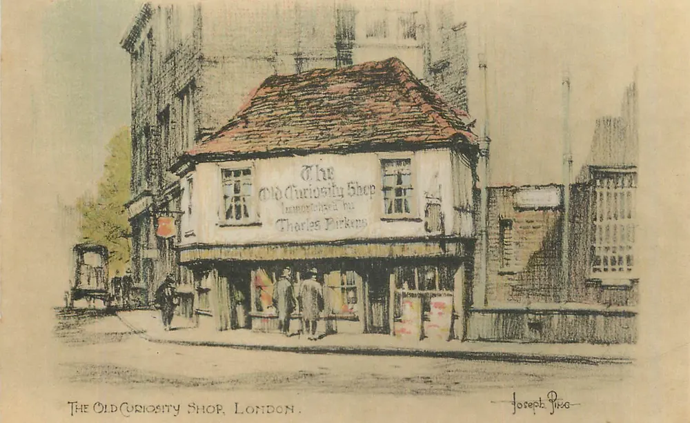 Das alte Wunderkammergeschäft, London — illustriert von Joseph Pike — National-Serie, Verlag Millar & Lang, Ltd., Glasgow - Vorderseite
