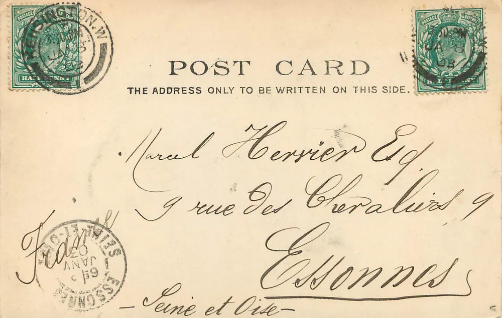 LONDRES — General Post Office — éditeur : London, N° 10 - Verso