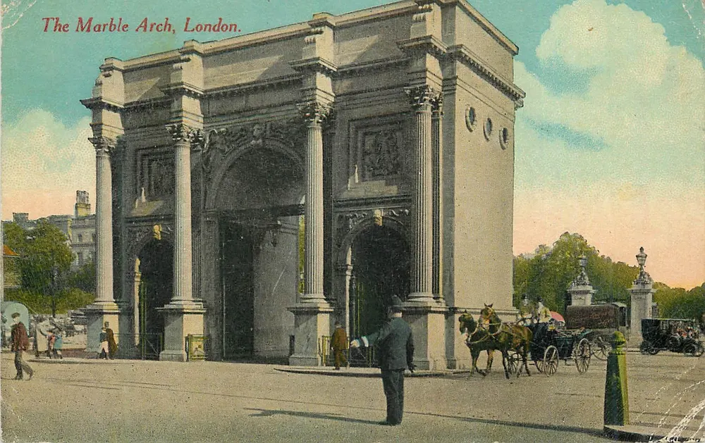The Marble Arch, Londres — editor M. & L. Ltd., série 'National' n°7501 - Frente