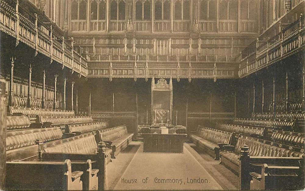 Salle des britischen Parlaments — House of Commons, London — Verlag S.S.U. & 57 & 59 Ludgate Hill, London - Vorderseite